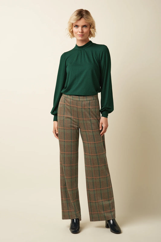 Phoebe Top Piper - botanical green - Dotty&Dan