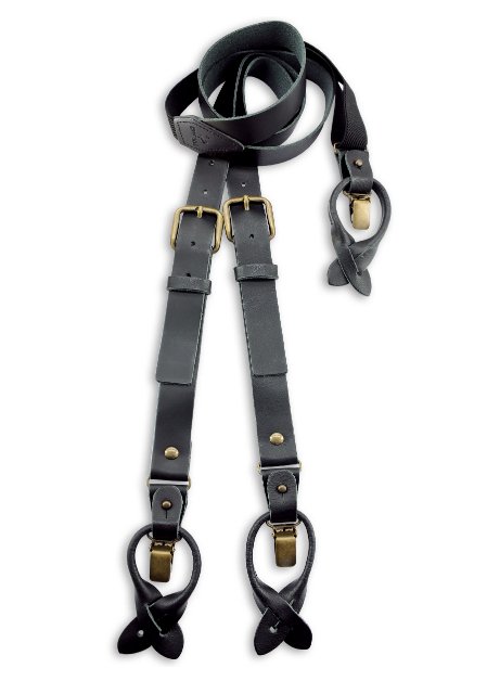 deluxe suspenders - leather