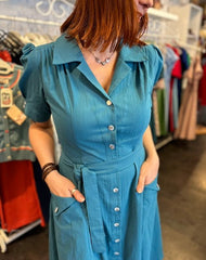 Kleid EMMY - washed petrol