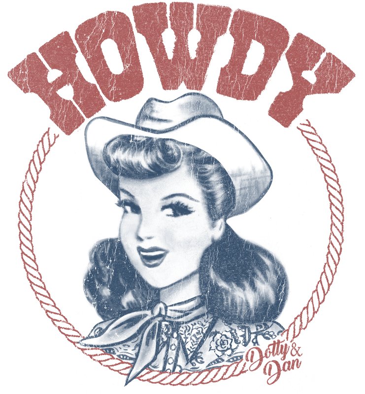 Mrs. Dotty Shirt "Howdy" - creme - Dotty&Dan