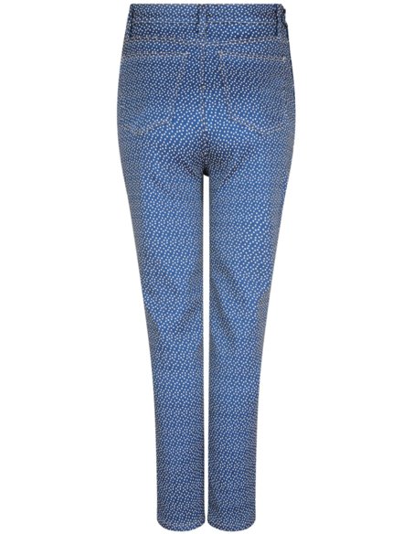 Vintage Hose mit hoher Taille - double dots blue - Dotty&Dan