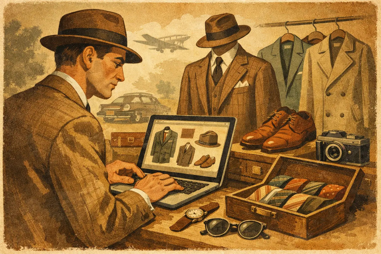 Vintage Herrenmode online shop richtig wählen