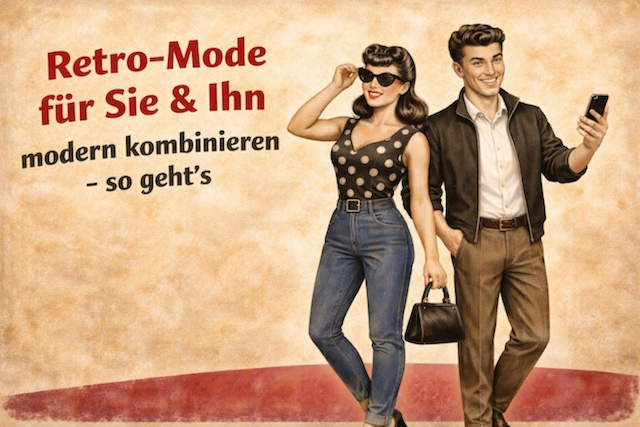 Retro-Mode modern kombinieren – so geht’s