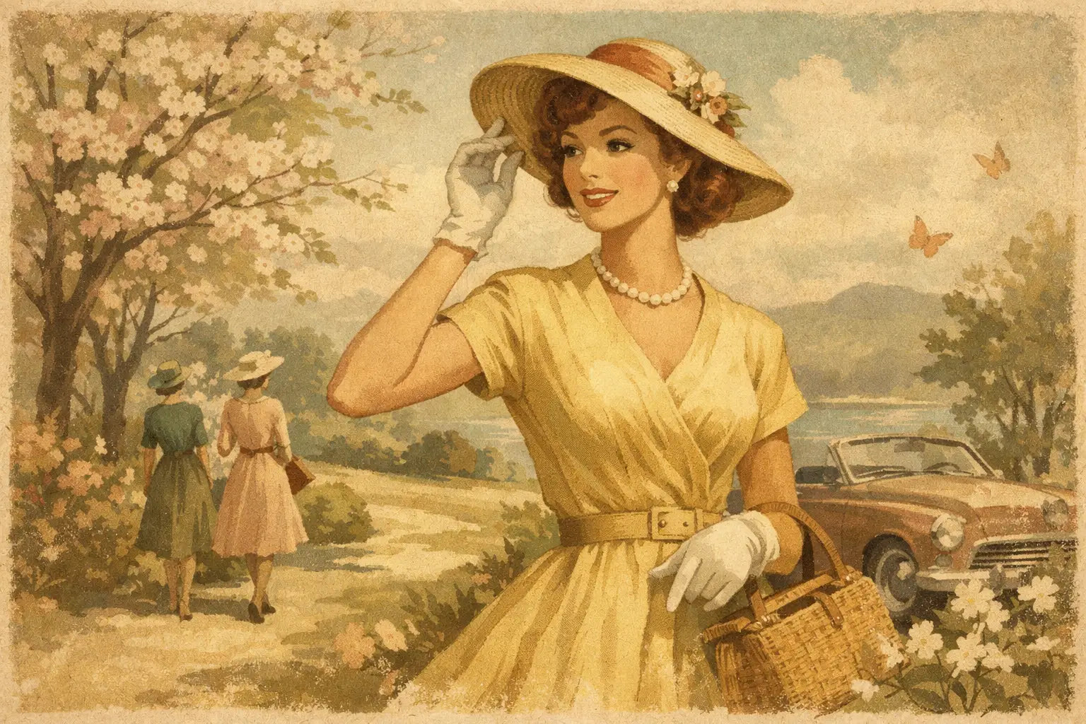 Vintage inspirierte Frühlingsmode für Damen