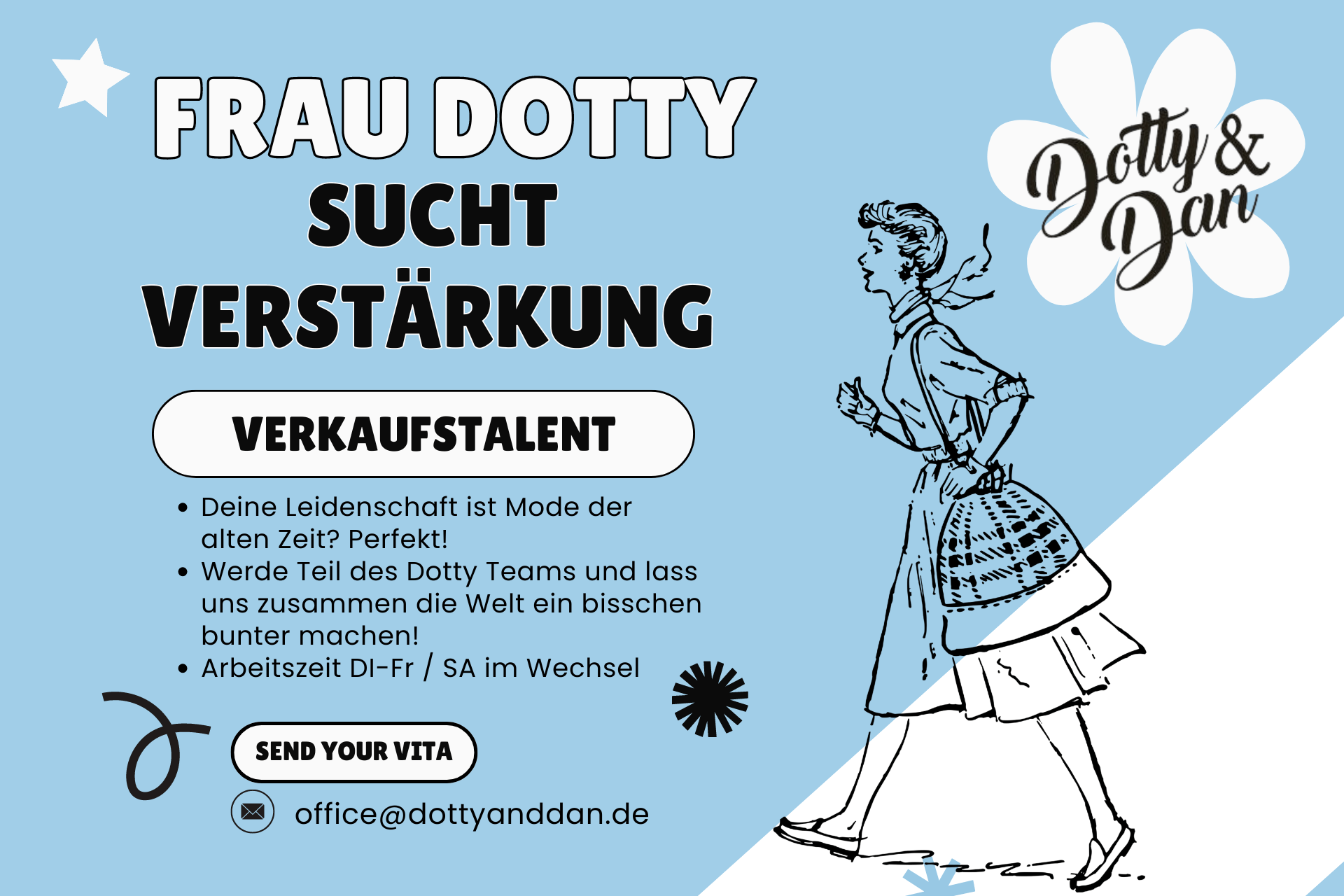 Verkaufstalent für Vintage Mode gesucht - Dotty&Dan