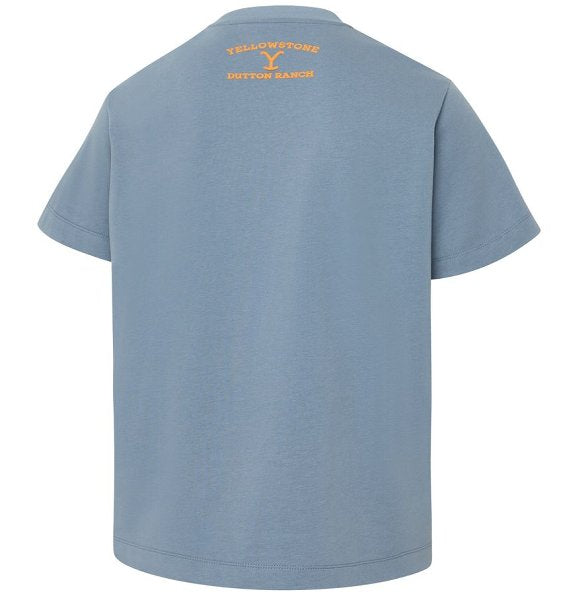 Yellowstone T-Shirt „Dutton Ranch“ in Rauchblau