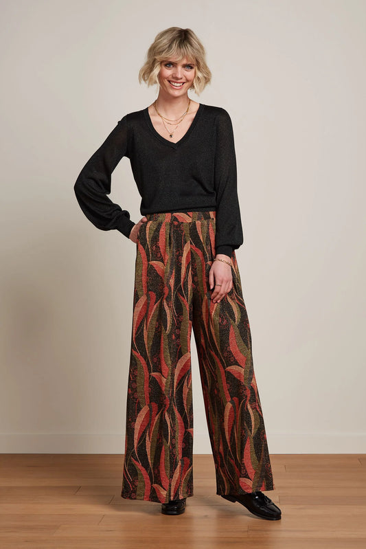 V Neck Bellsleeve Spiro - black - Dotty&Dan