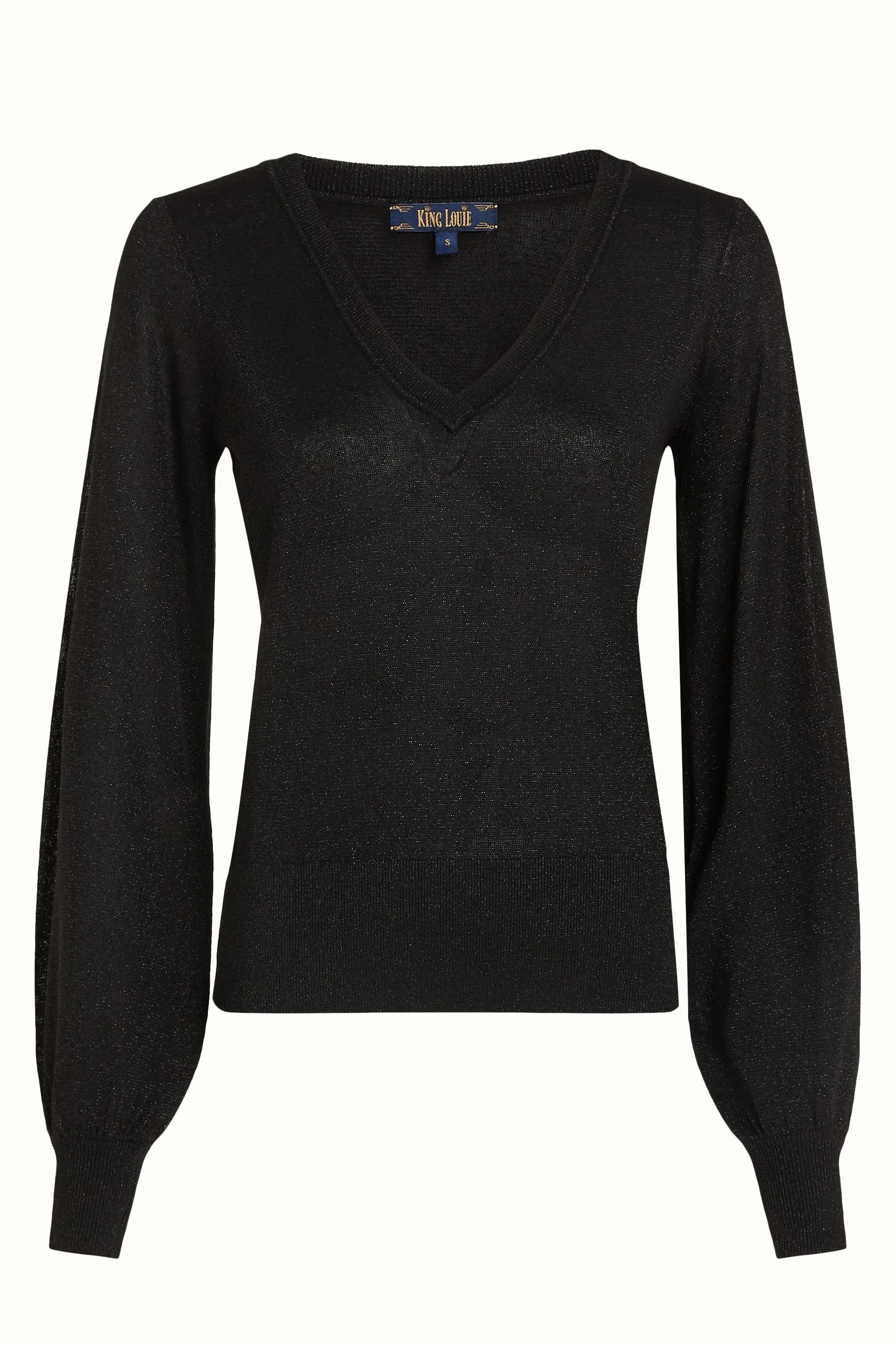 V Neck Bellsleeve Spiro - black