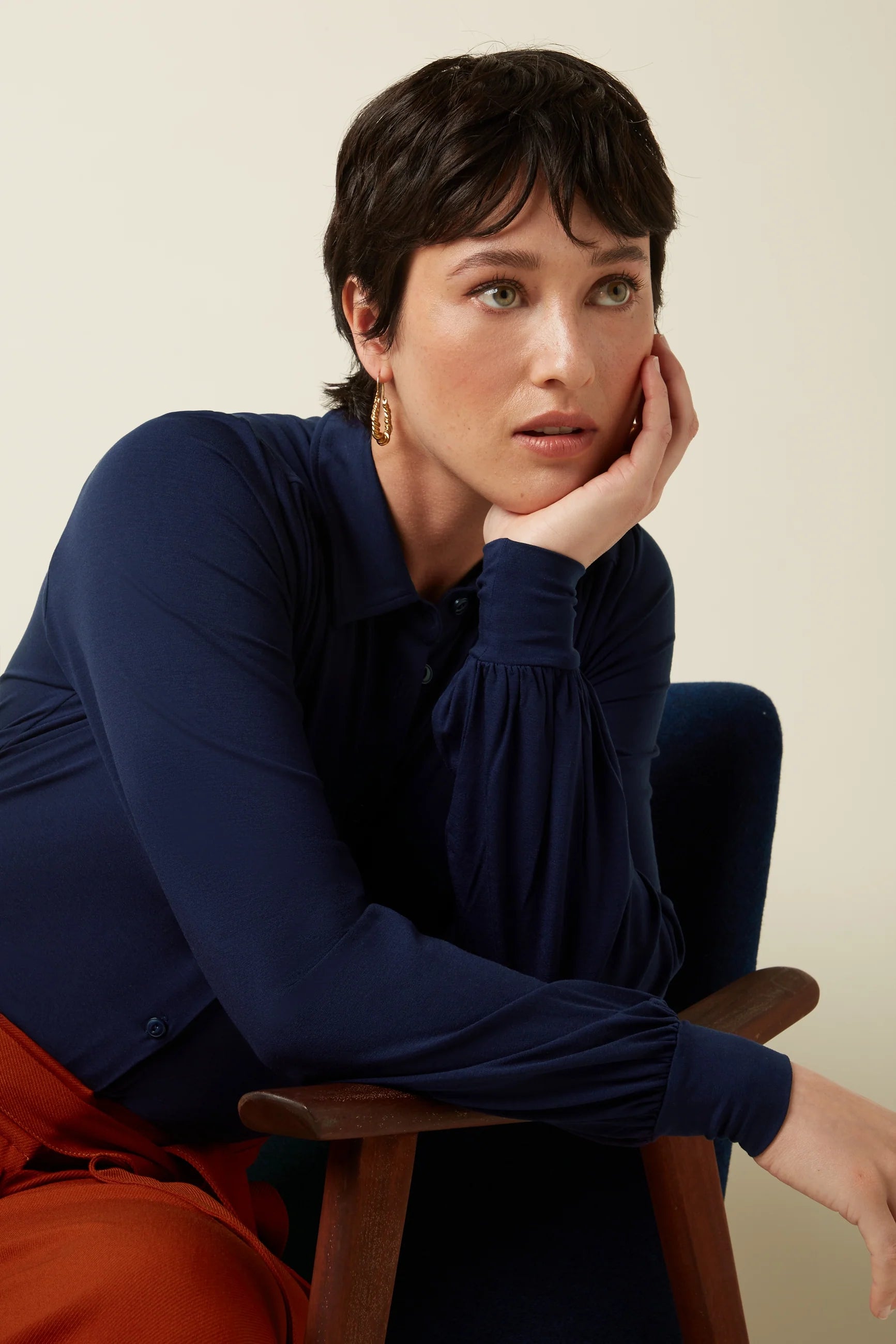 Carina Blouse Viscose Light - rhodonite blue - Dotty&Dan