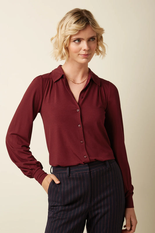 Carina Blouse Viscose Light - rhubarb red - Dotty&Dan