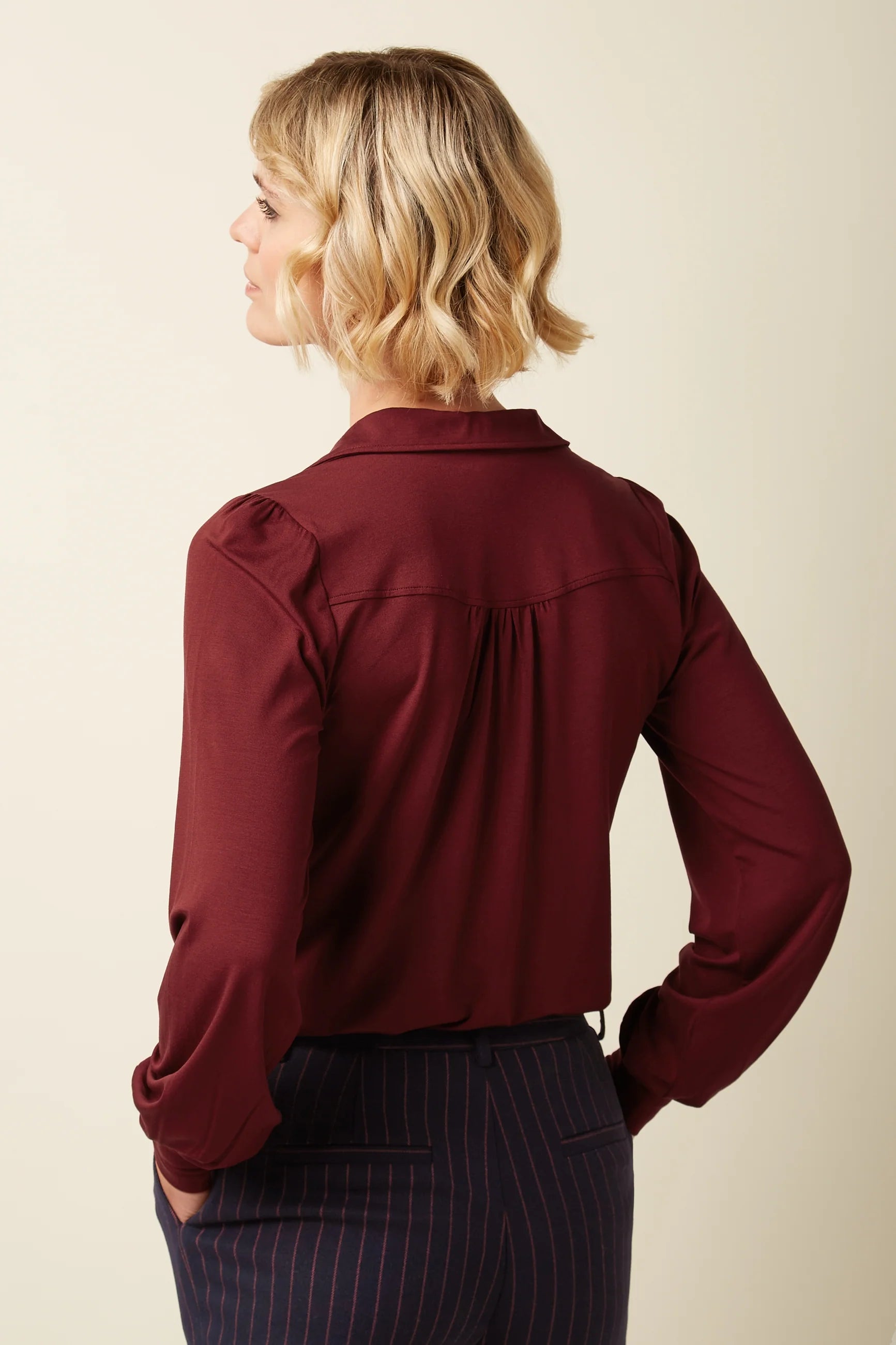 Carina Blouse Viscose Light - rhubarb red - Dotty&Dan