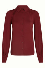 Carina Blouse Viscose Light - rhubarb red
