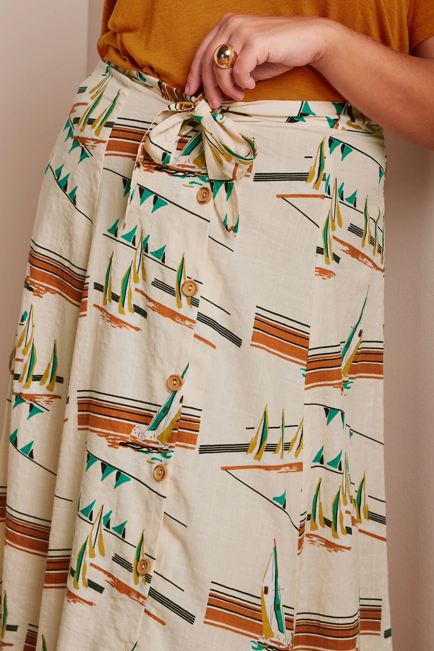 Judy Midi Skirt - Antibes cream - Dotty&Dan