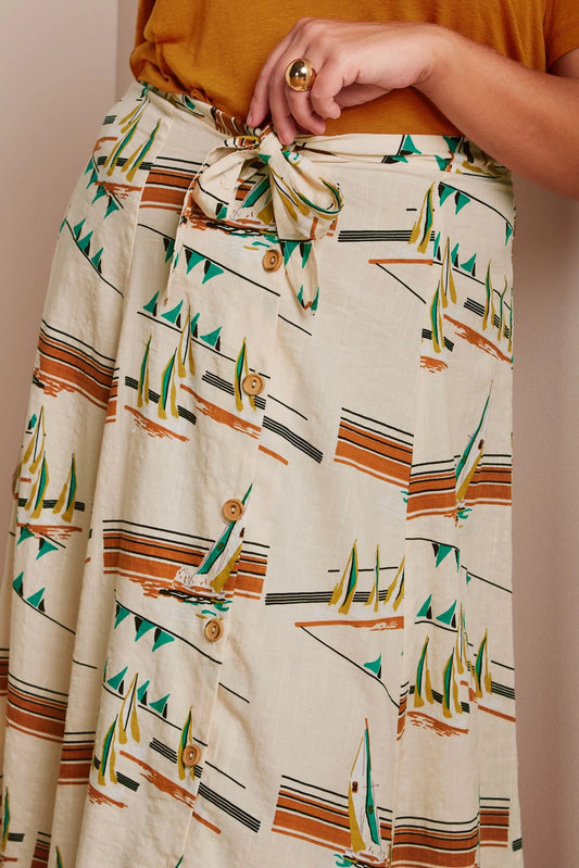 Judy Midi Skirt - Antibes cream - Dotty&Dan