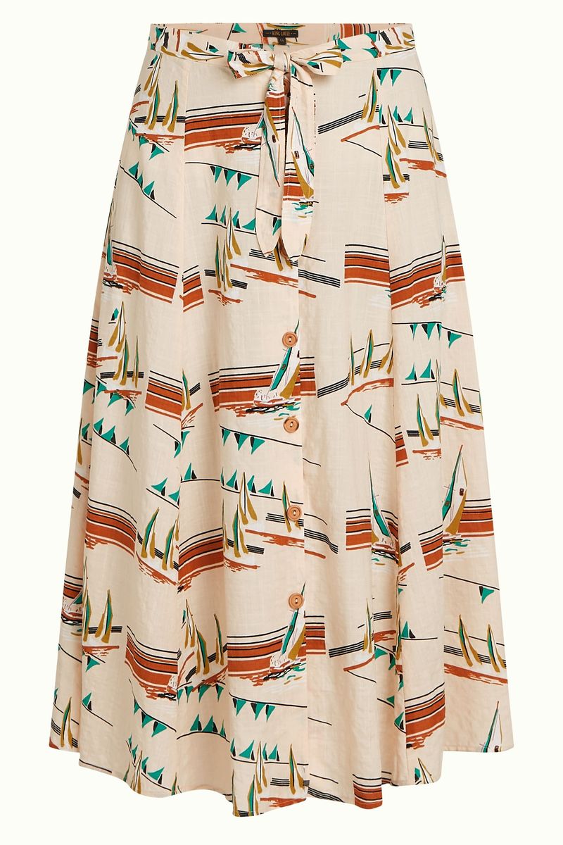Judy Midi Skirt - Antibes cream - Dotty&Dan