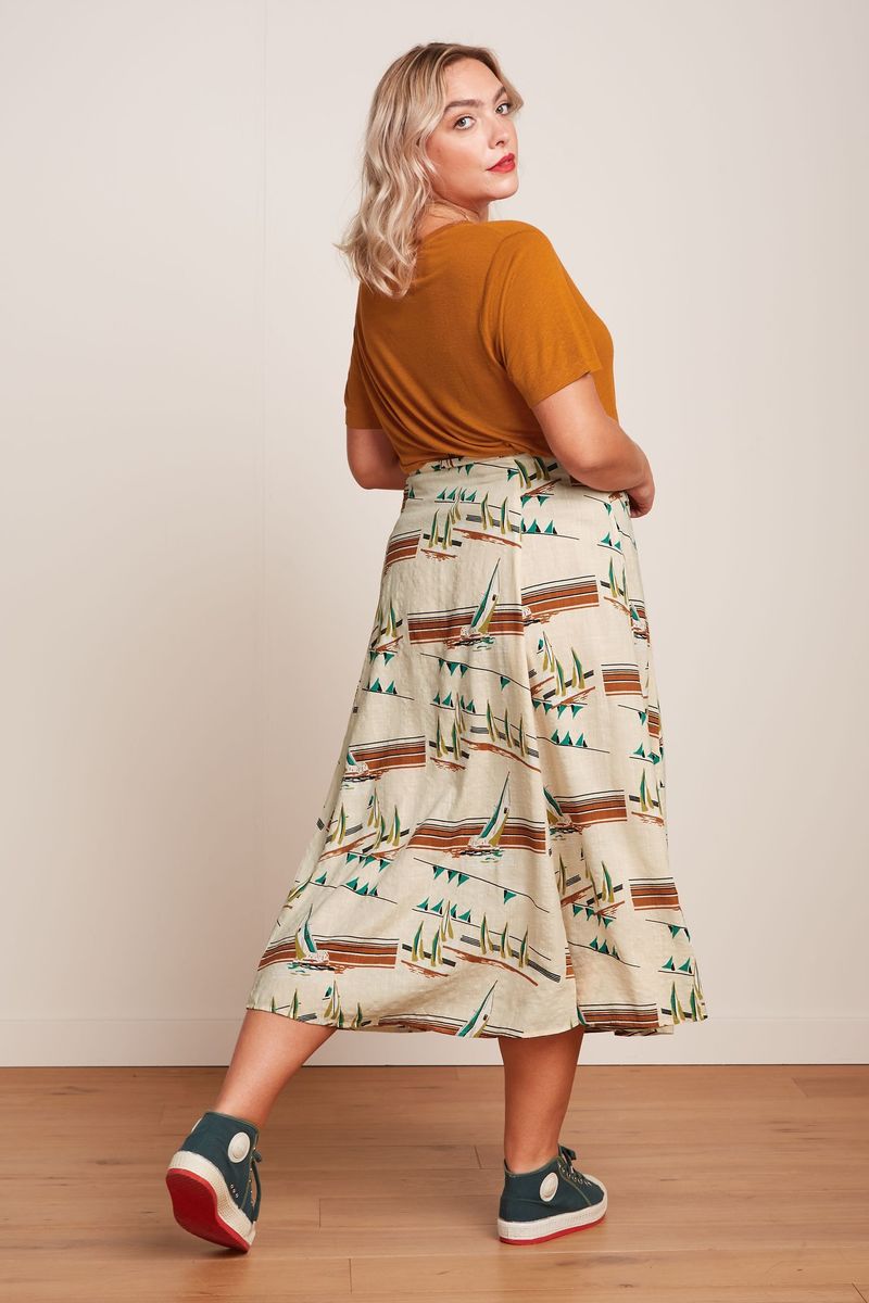 Judy Midi Skirt - Antibes cream - Dotty&Dan