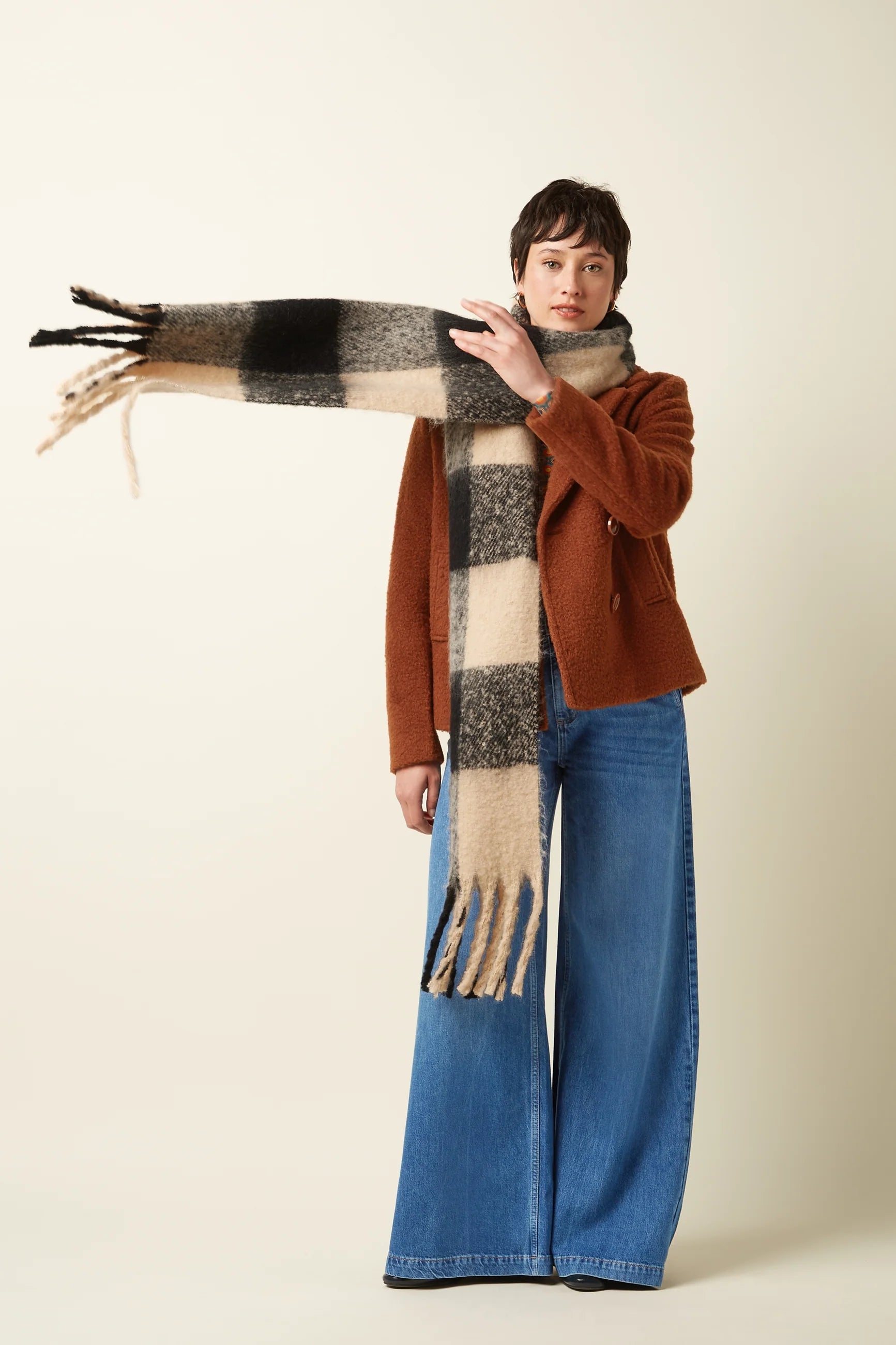 Schal Check 2-Tone - black - Dotty&Dan