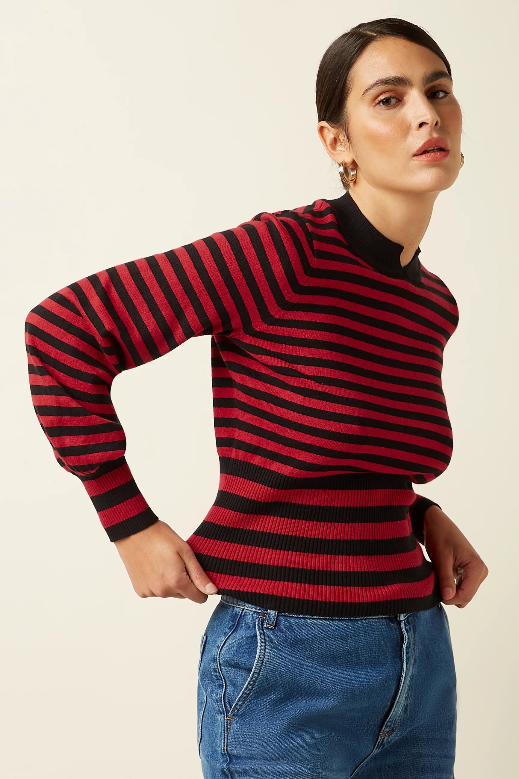 Flavia Top Berry - chili red - Dotty&Dan