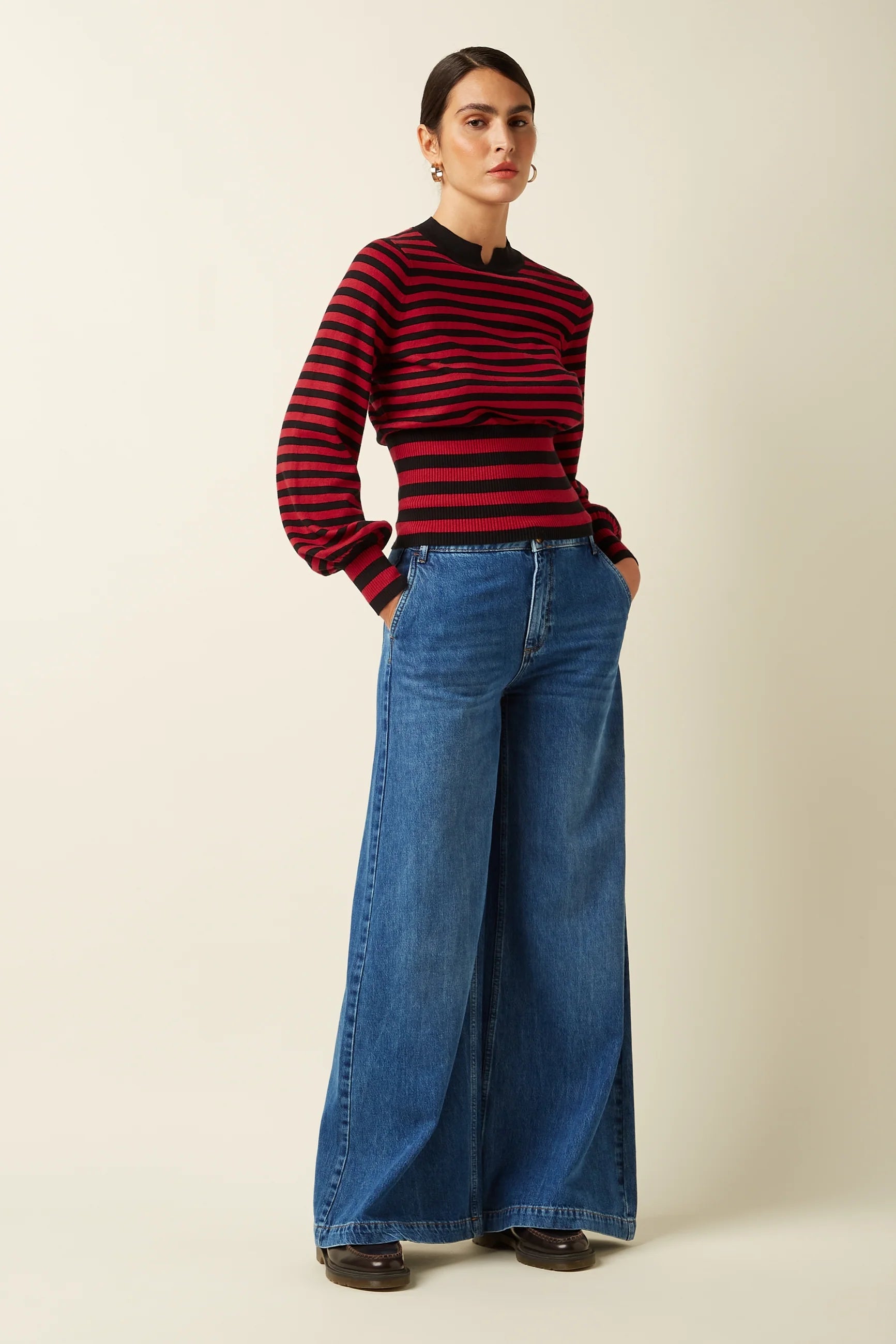 Flavia Top Berry - chili red - Dotty&Dan