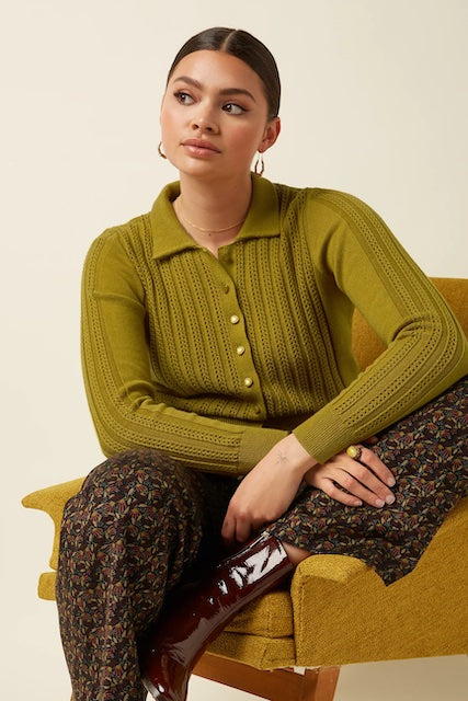 Sofie Cardi Carmi - curry yellow - Dotty&Dan