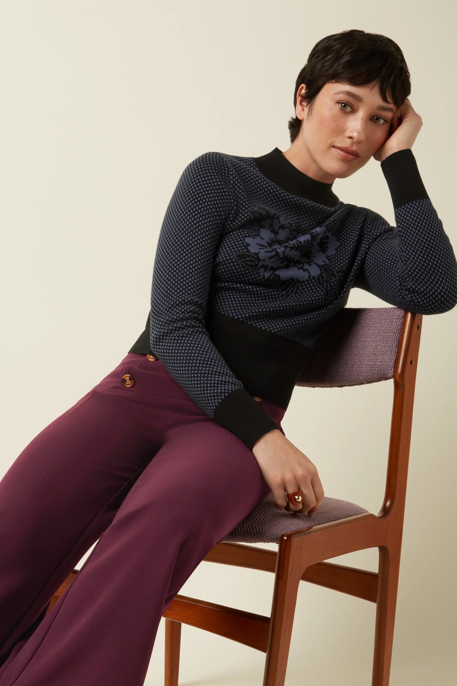 Nilde Top Avery - night blue - Dotty&Dan