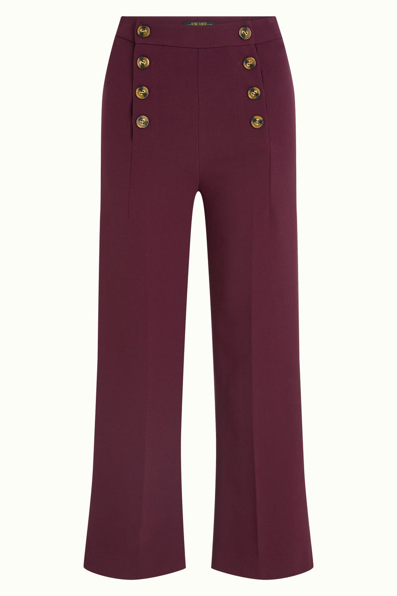 King Louie Cinzia Pants lila mit Matrosenknöpfen vorne