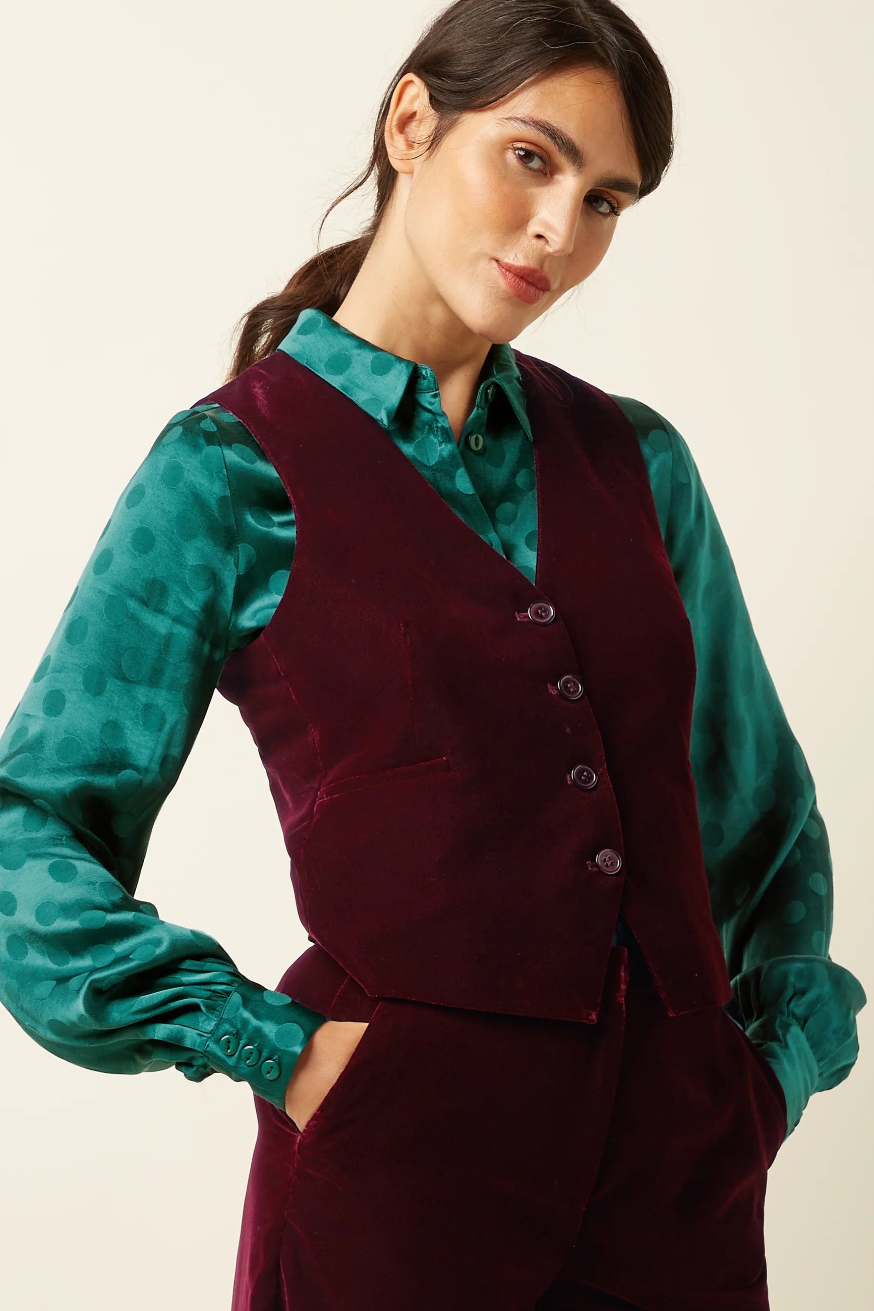 Weste Bianca Gamine - bordeaux red