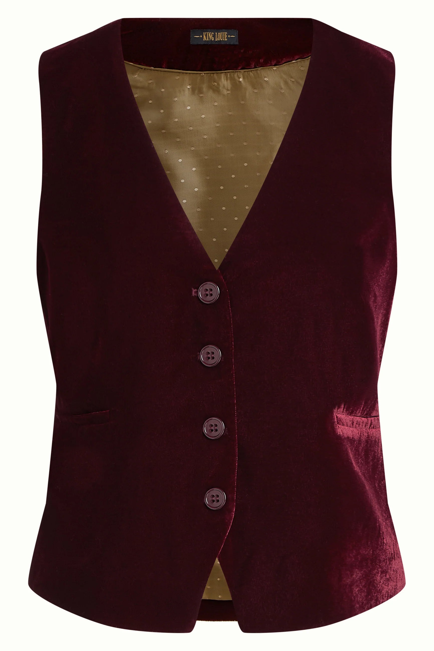 Bianca Weste Gamine Samt Bordeaux Damenmode Vintage Eleganz