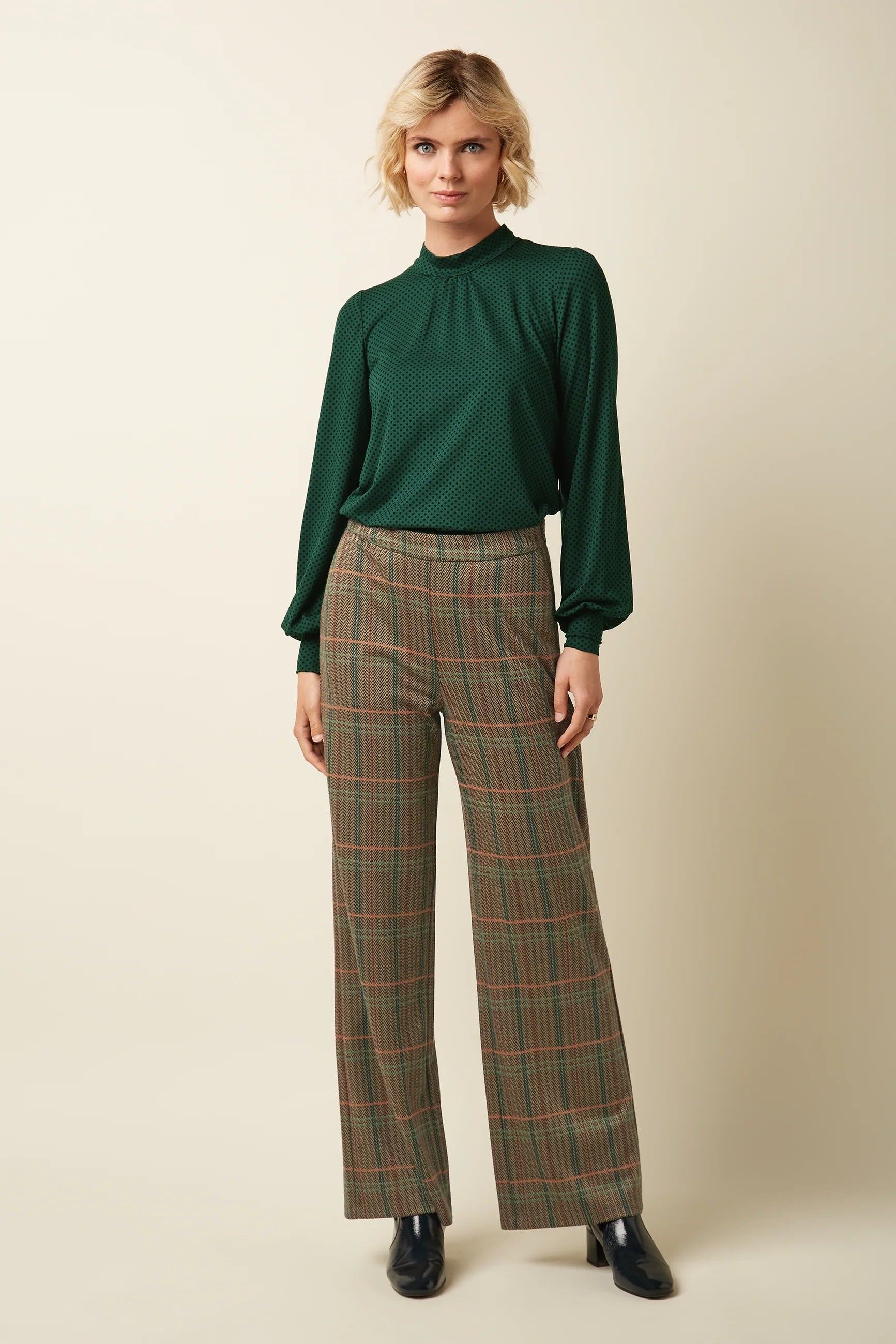 Phoebe Top Piper - botanical green - Dotty&Dan