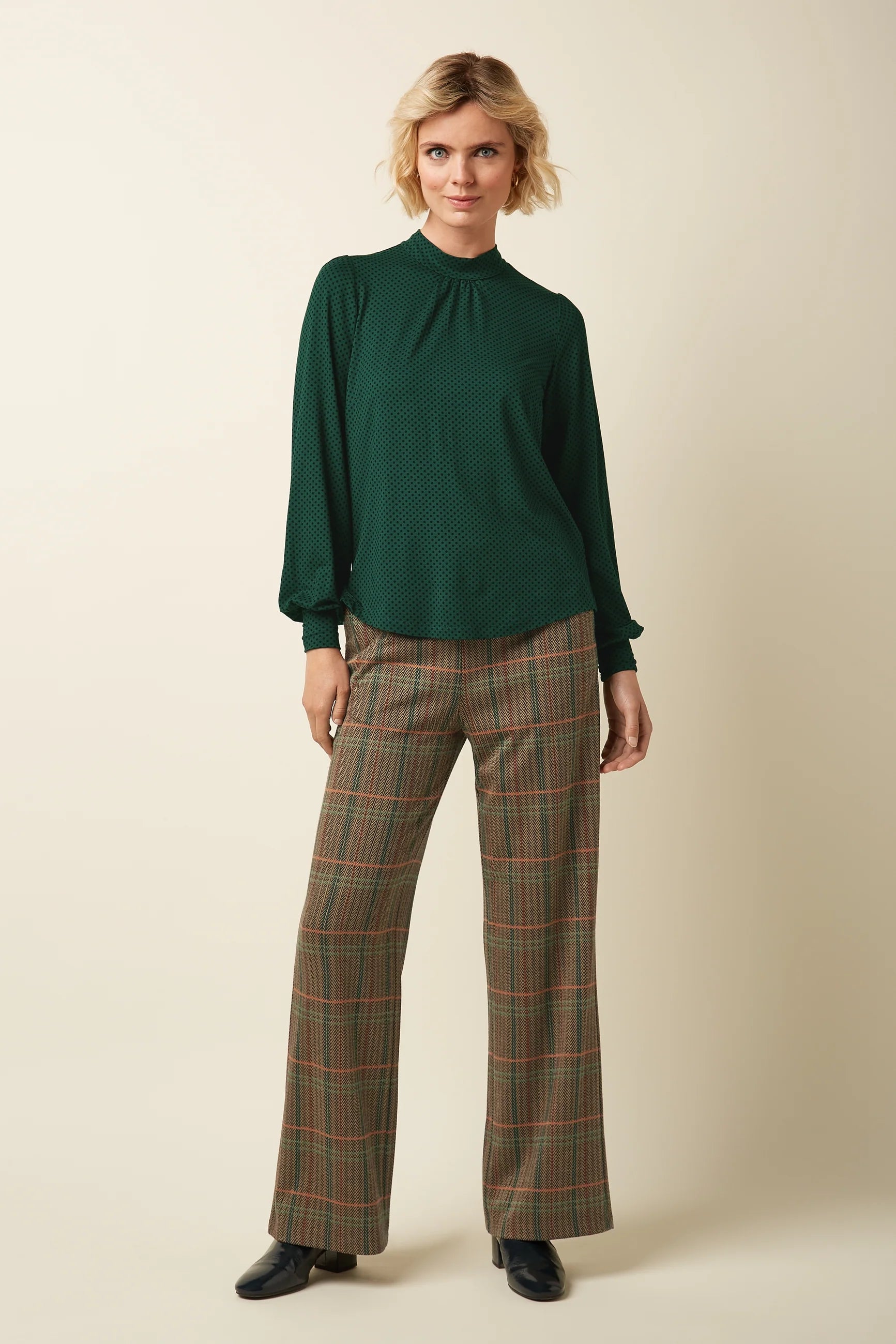 Phoebe Top Piper - botanical green - Dotty&Dan