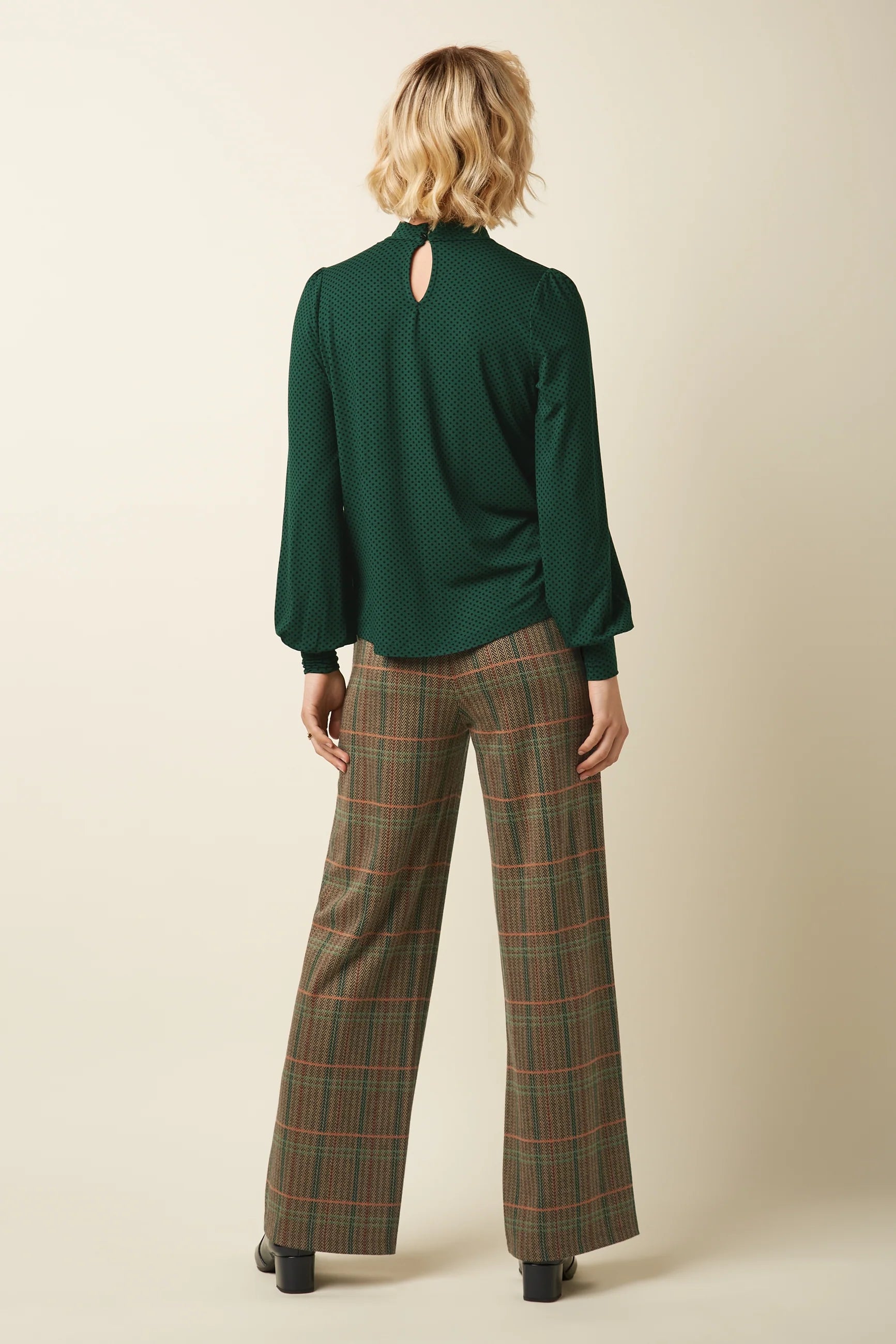 Phoebe Top Piper - botanical green - Dotty&Dan