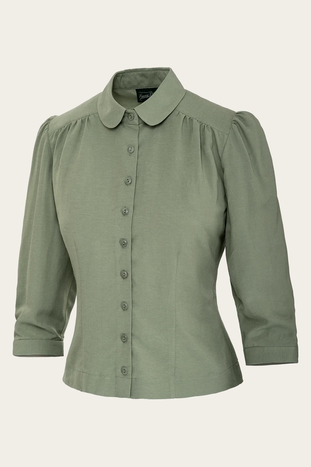 Retro Bluse mit klassischem Peter-Pan-Kragen