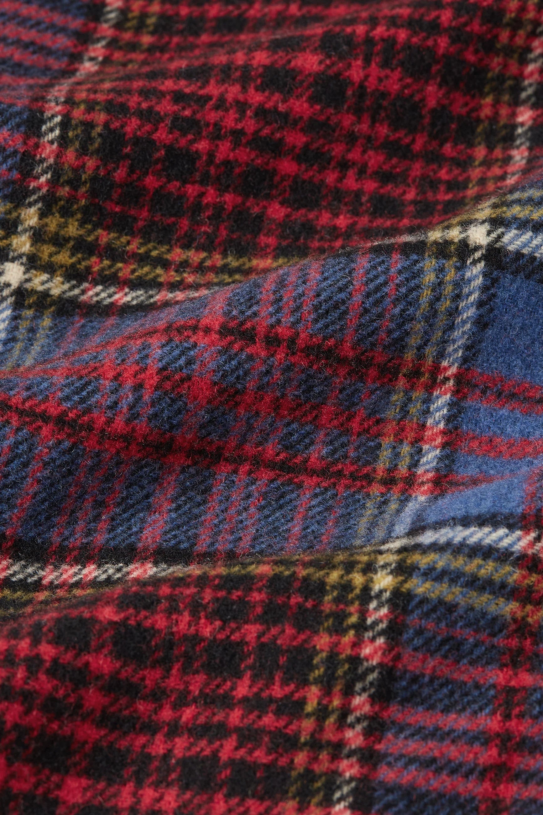King Louie Arizona Jacket Detail Karomuster Horizon Blue