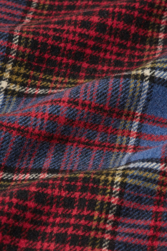 King Louie Arizona Jacket Detail Karomuster Horizon Blue