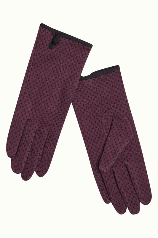 King Louie Tilly Glove Porto Red – Detailansicht