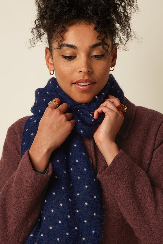 King Louie Freckle Scarf Ink Blue – Produktansicht