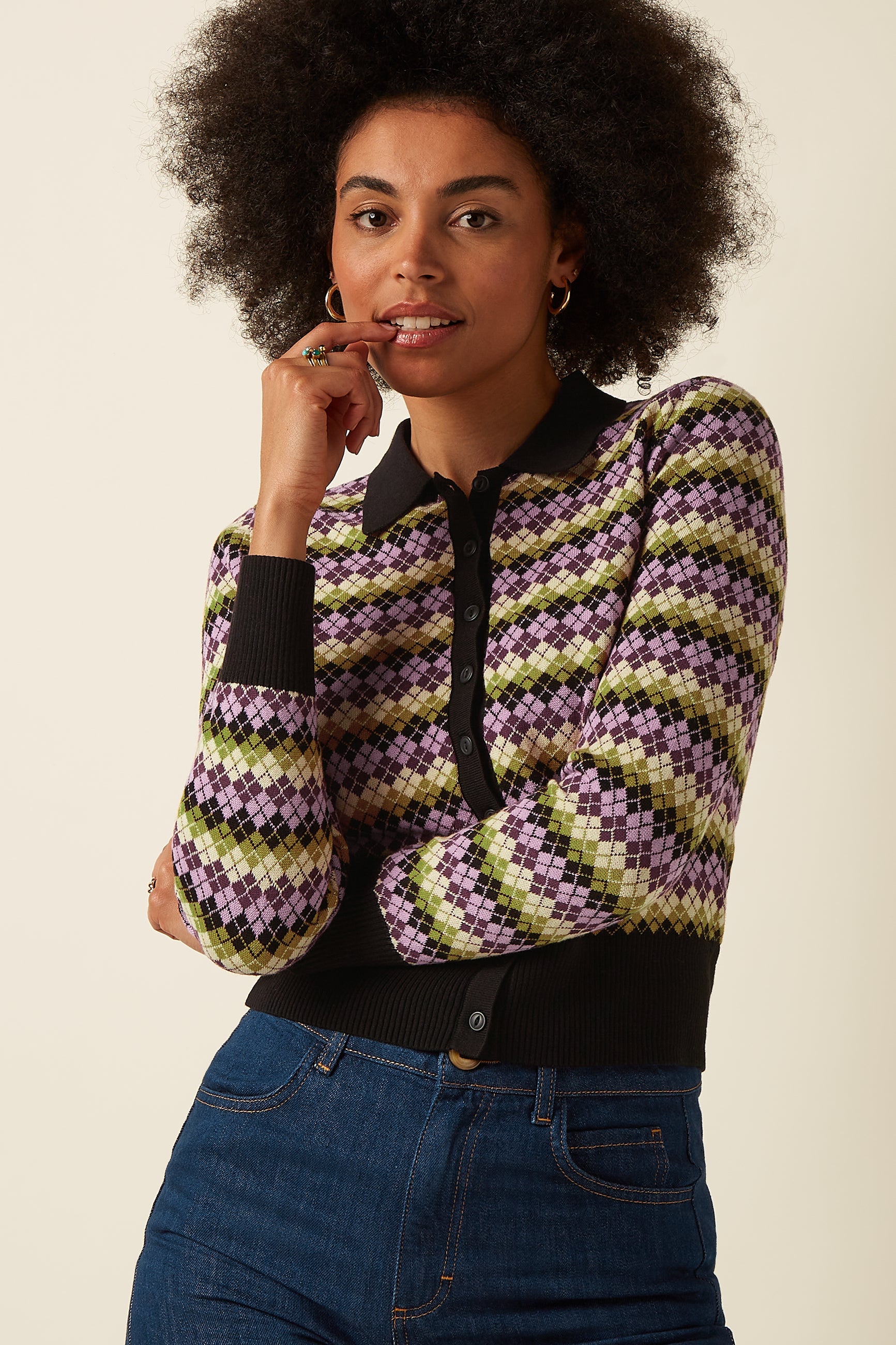 King Louie Sofie Cardi Chicago Black – Produktansicht