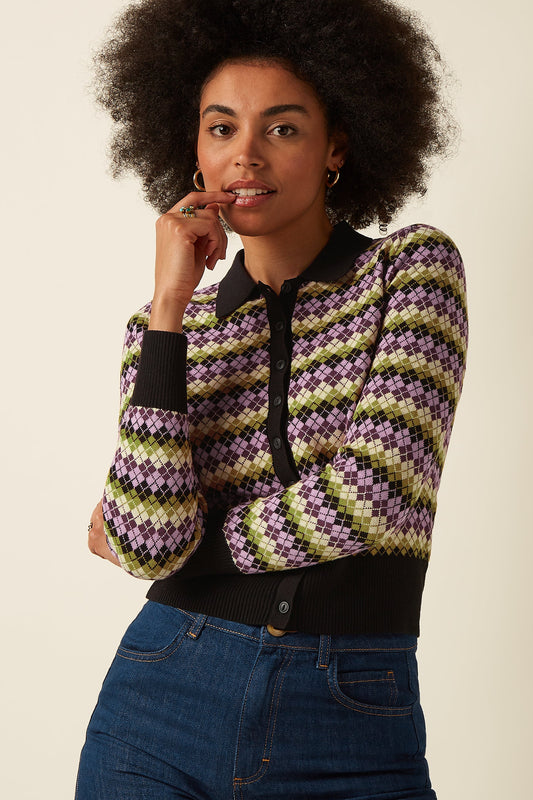 King Louie Sofie Cardi Chicago Black – Produktansicht
