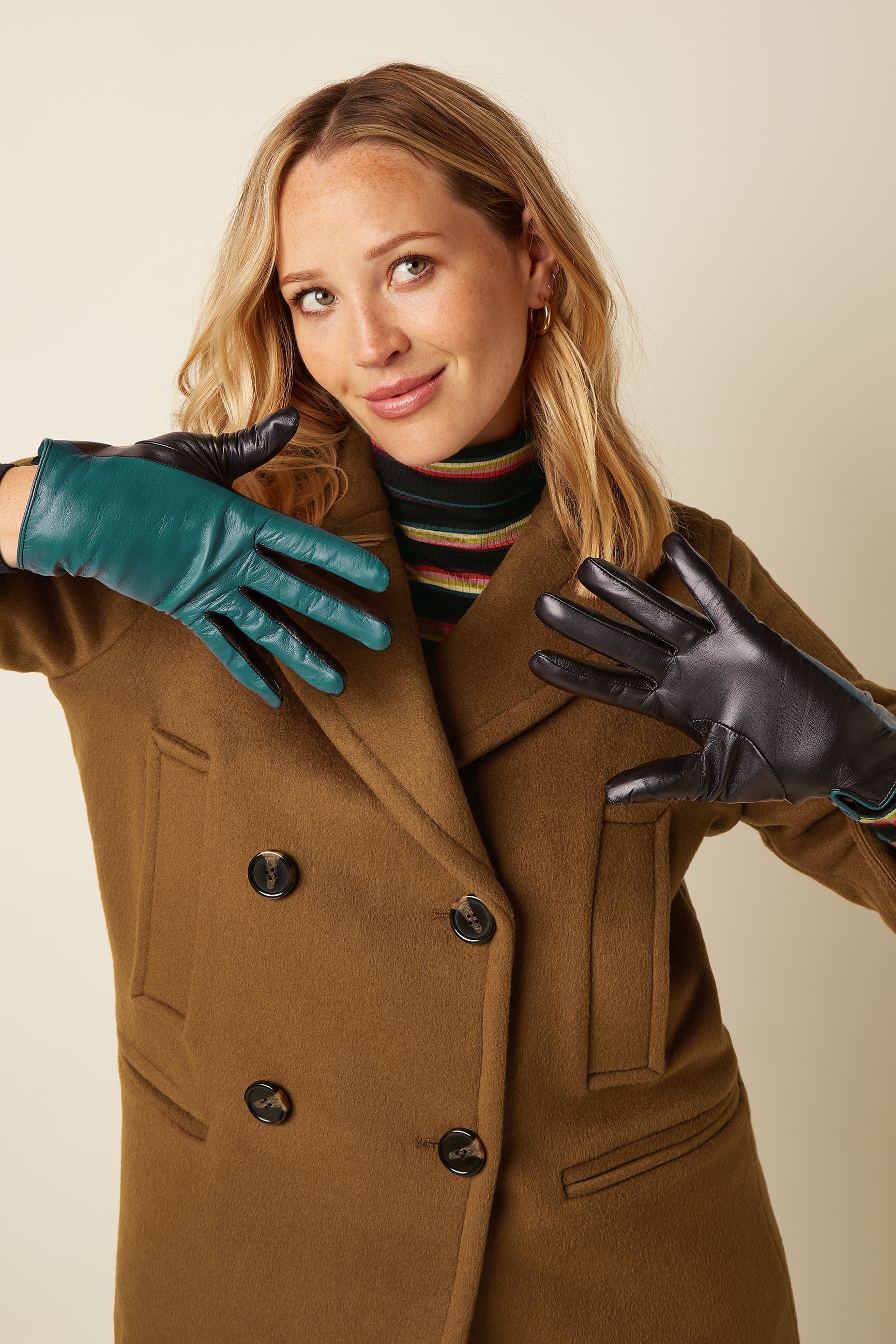 King Louie Leather Gloves Dragonfly Green – Produktansicht