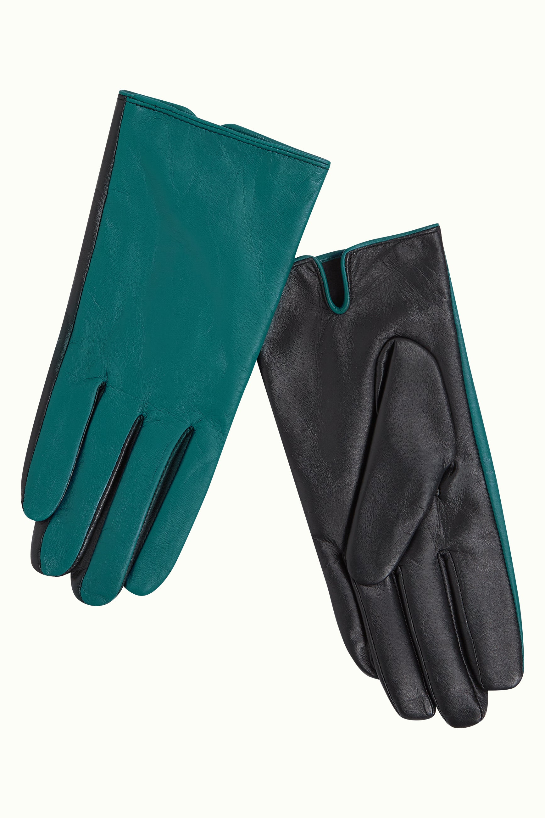 King Louie Leather Gloves Dragonfly Green – Detailansicht