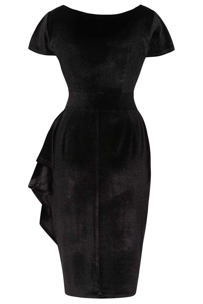 Elsie Dress - black velvet