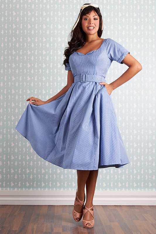 Kleid Cosima Lee - blau kariert - Dotty&Dan