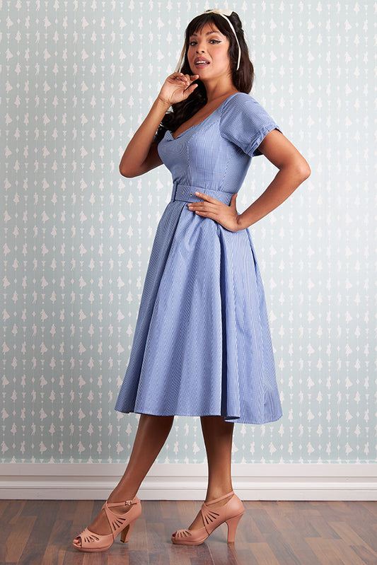 Kleid Cosima Lee - blau kariert - Dotty&Dan