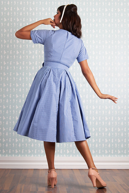 Kleid Cosima Lee - blau kariert - Dotty&Dan