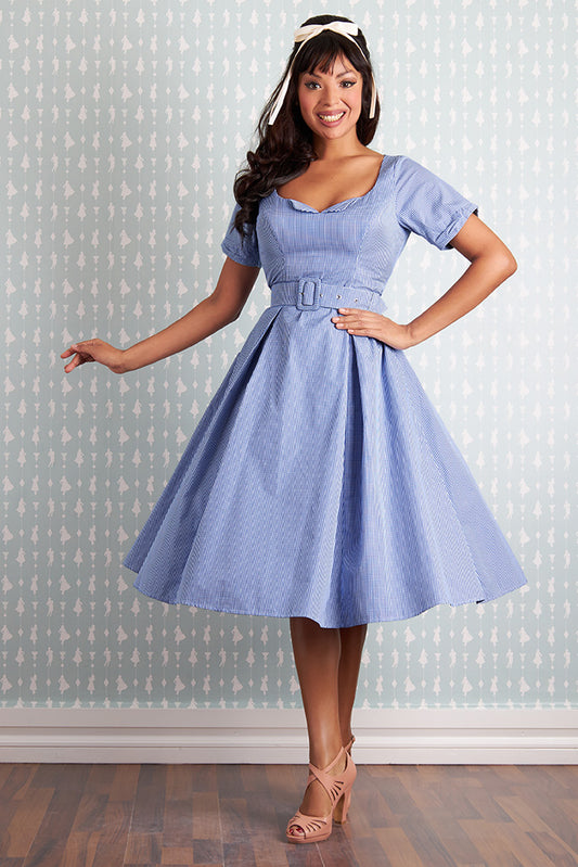 Kleid Cosima Lee - blau kariert - Dotty&Dan