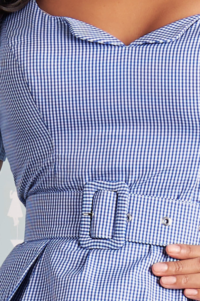 Kleid Cosima Lee - blau kariert - Dotty&Dan