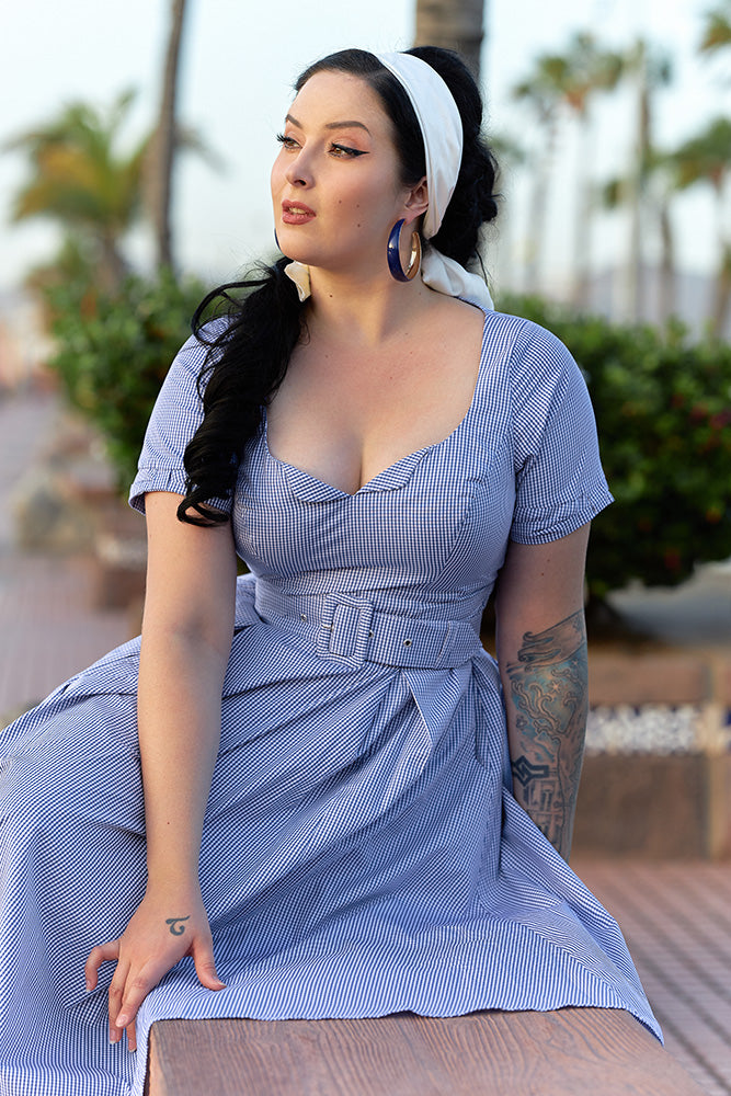 Kleid Cosima Lee - blau kariert - Dotty&Dan
