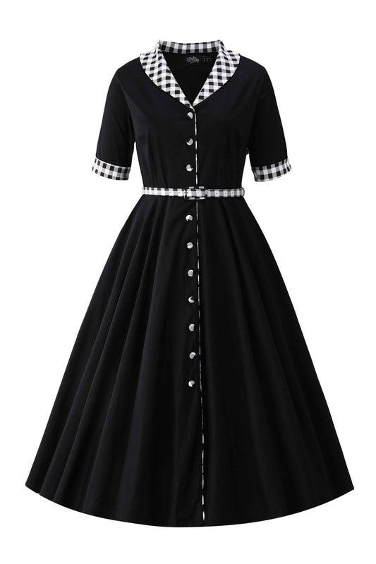 Hemdkleid Mollie - schwarz/ Gingham - Dotty&Dan