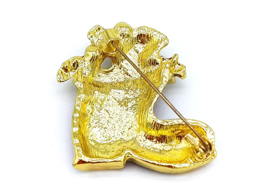 Weihnachtsbrosche - Santa Boot - Dotty&Dan