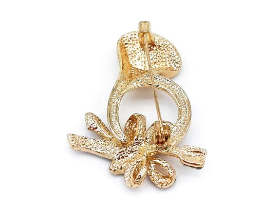 Weihnachtsbrosche - Weihnachtshorn - Dotty&Dan